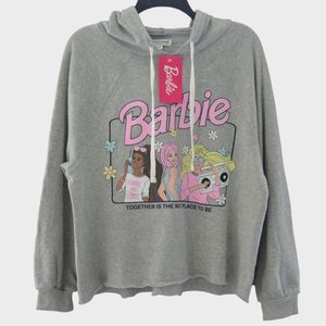 NWT Grayson/Threads Grey Barbie Long Sleeve Hoodie Size Medium